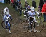 Dieter Vanthourenhout leads the chase up the climb - Sint Niklaas, Belgium, January 2, 2010.  ? Dan Seaton